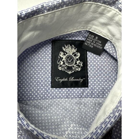 English Laundry Dress Shirt Mens Size Small Button Up Long Sleeve - Picture 7 of 10